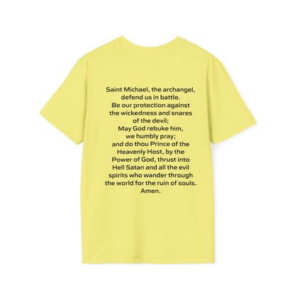 Archangel Favorite Wingman w/ prayer Unisex Softstyle T-Shirt