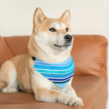 HLC Blue Stripes Pet Bandana Collar