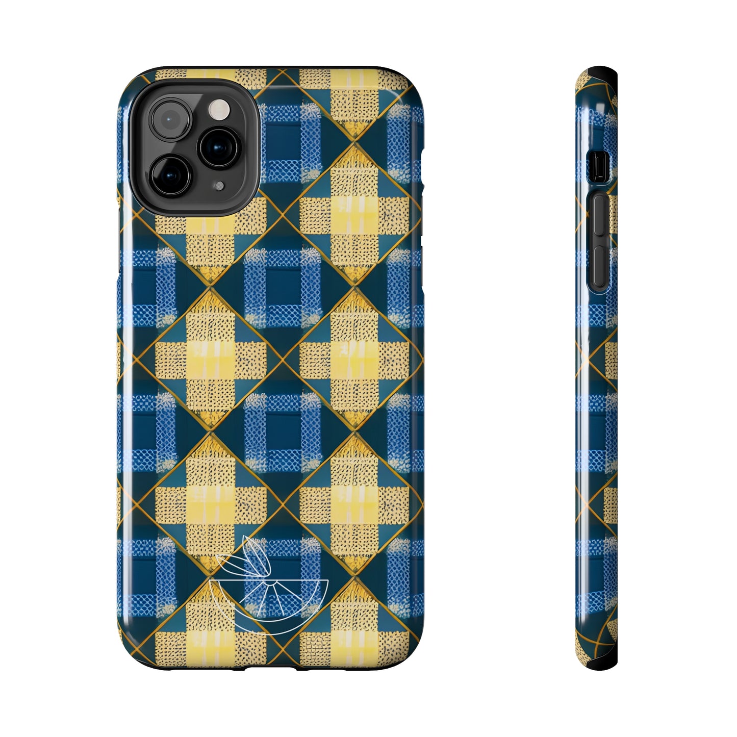 Blue and Gold Tough Phone Cases