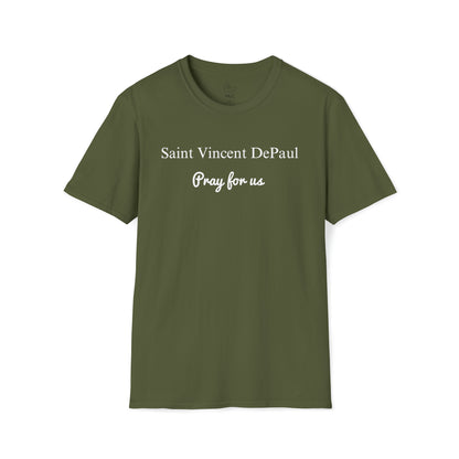 Saint Vincent DePaul Pray for Us Unisex Softstyle T-Shirt