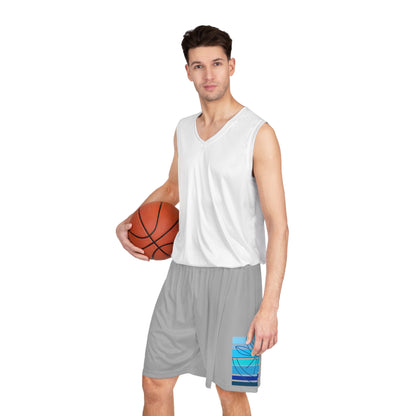 HLC Blue Stripes Basketball Shorts (AOP)