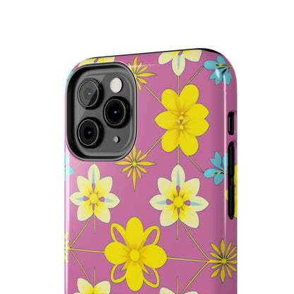 Vintage Yellow Flowers Tough Phone Cases