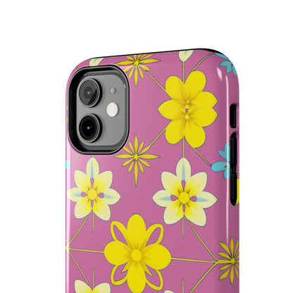 Vintage Yellow Flowers Tough Phone Cases