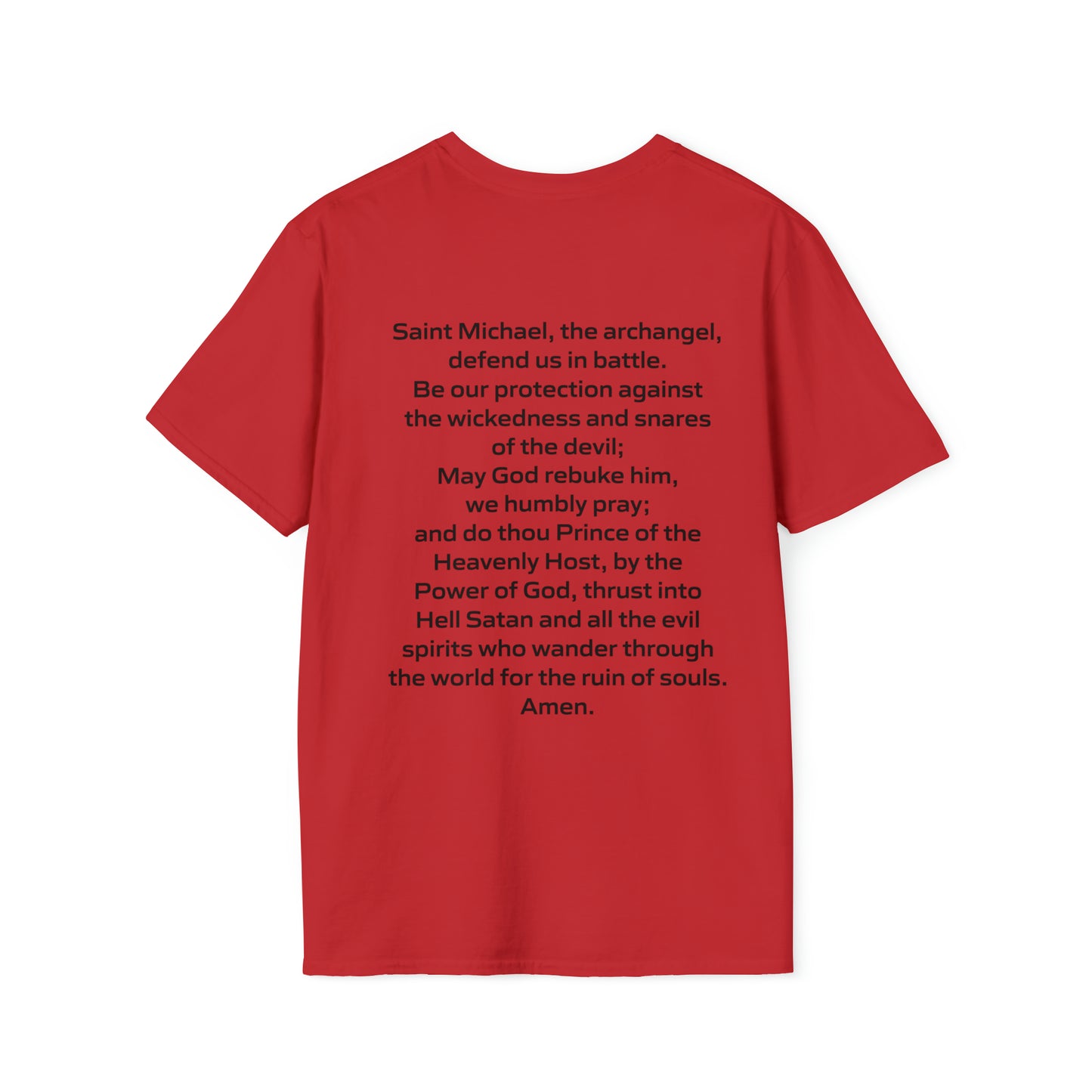 Archangel Favorite Wingman w/ prayer Unisex Softstyle T-Shirt