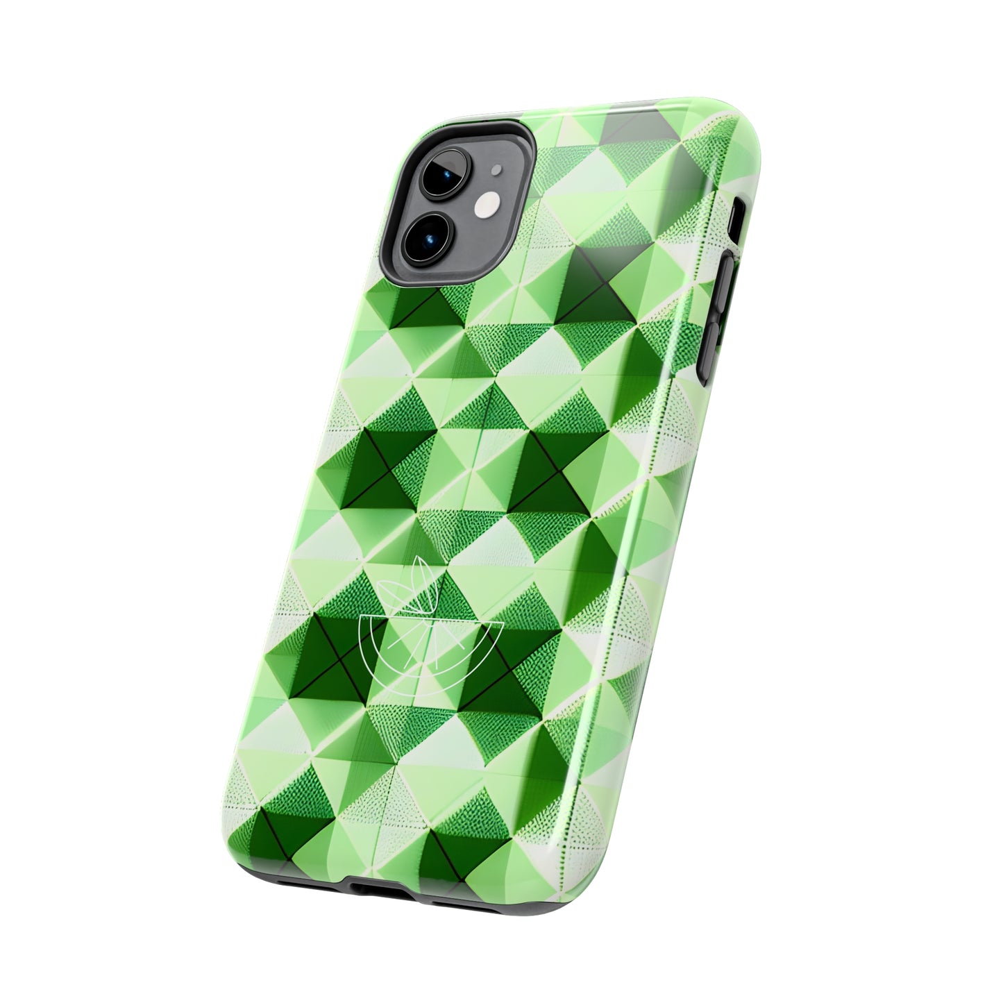 Go Green and White! Geo Print Tough Phone Cases