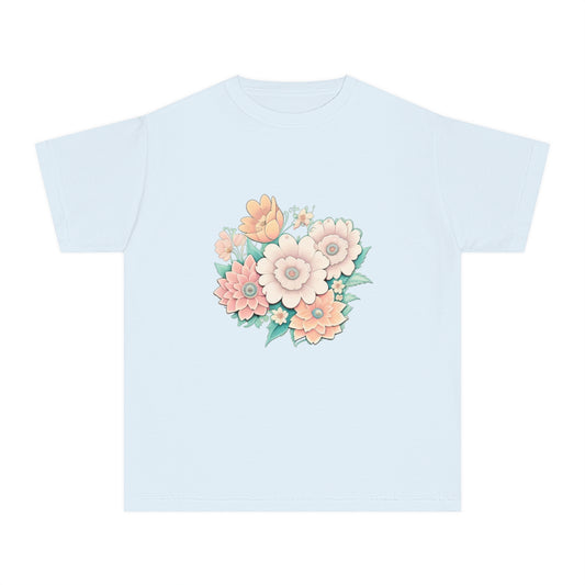 Mary Flowers Front Graphic Youth Midweight Tee