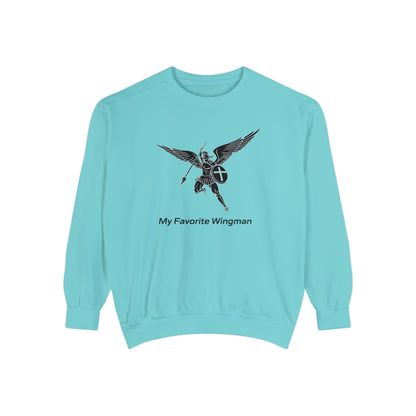 Archangel Saint Michael Unisex Garment-Dyed Sweatshirt