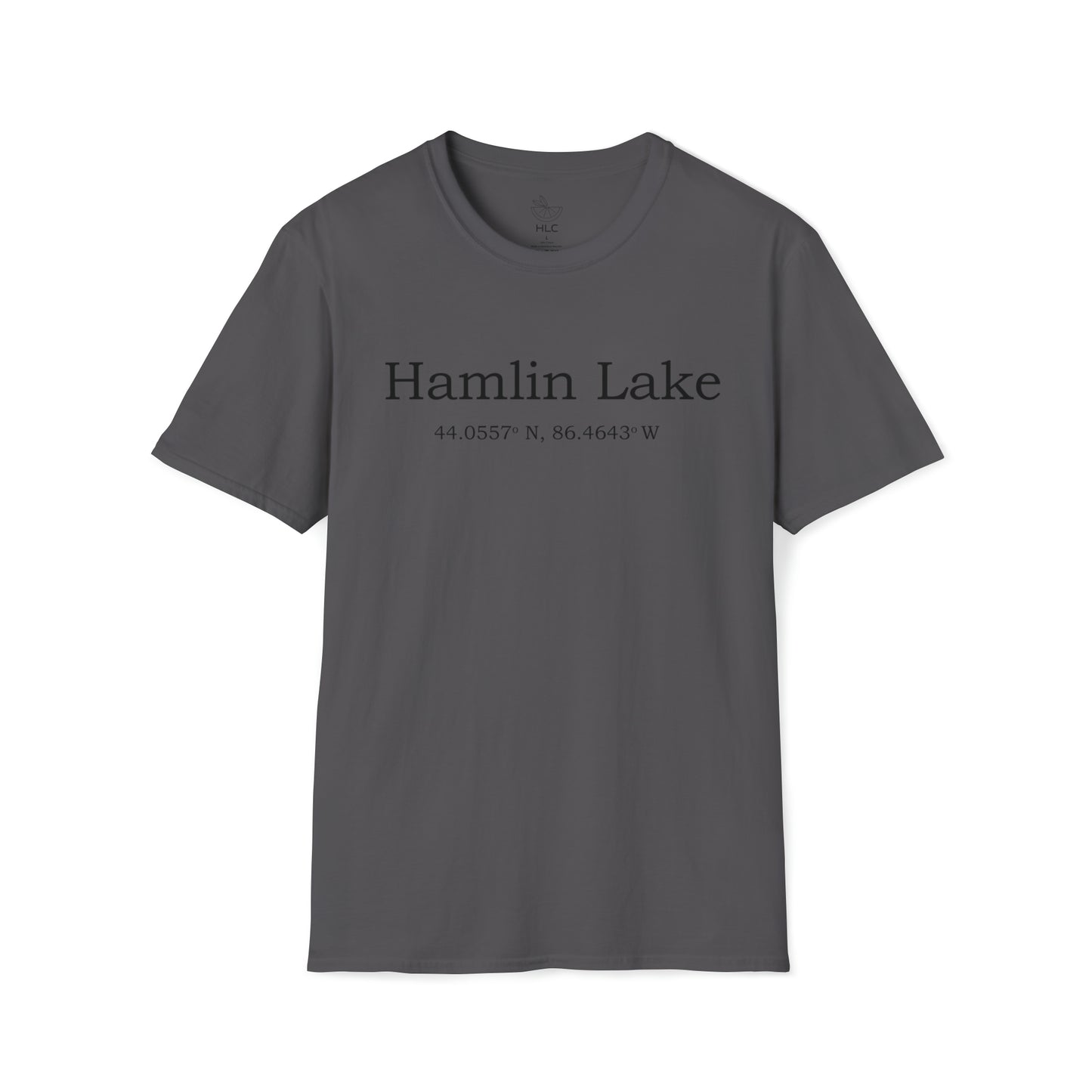 FCF Co. Hamlin Lake Coordinates Fishing Club Unisex Softstyle T-Shirt