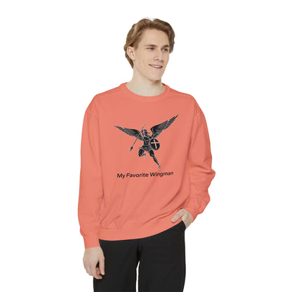 Archangel Saint Michael Unisex Garment-Dyed Sweatshirt