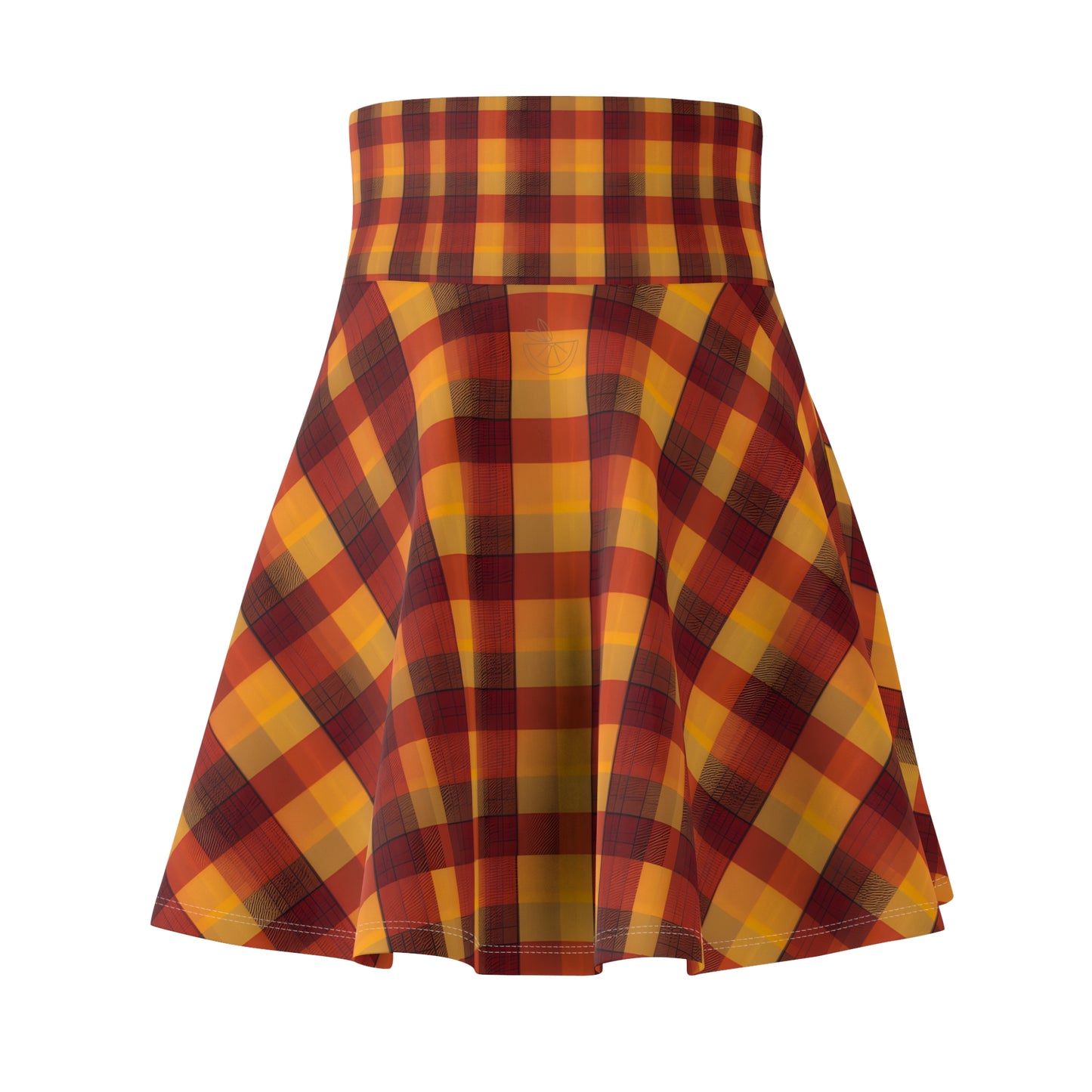 Vintage Fall Plaid Women's Skater Skirt (AOP)