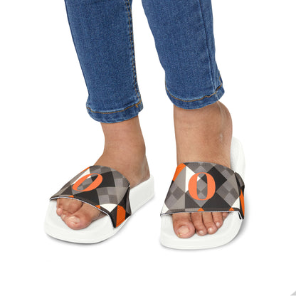 Orioles Fan Geo Print Youth PU Slide Sandals