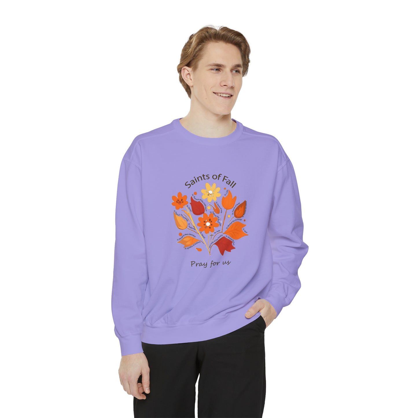 Saints of Fall Unisex Garment-Dyed Sweatshirt