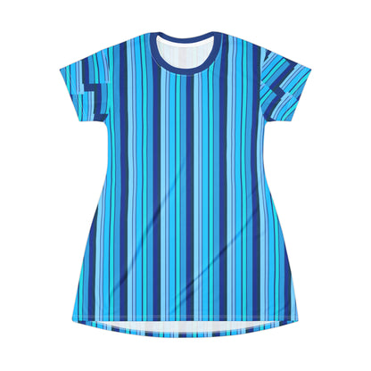 HLC Blue Stripes T-Shirt Dress (AOP)