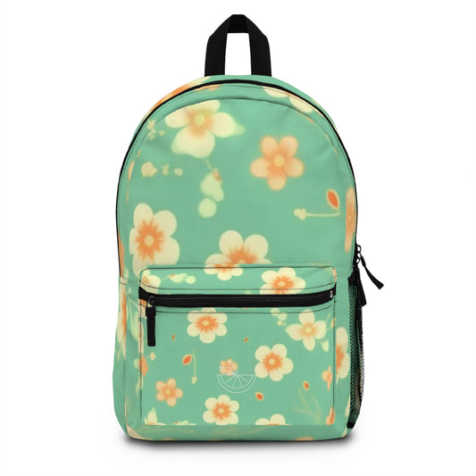 Vintage Coral Flowers Backpack