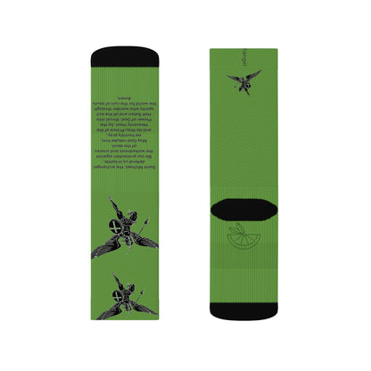 Saint Michael w/ prayer socks Sublimation Socks