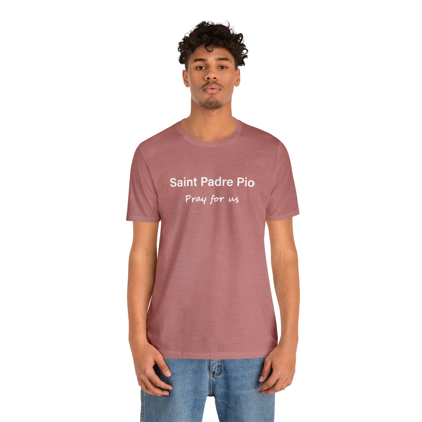 Saint Padre Pio Unisex Jersey Short Sleeve Tee