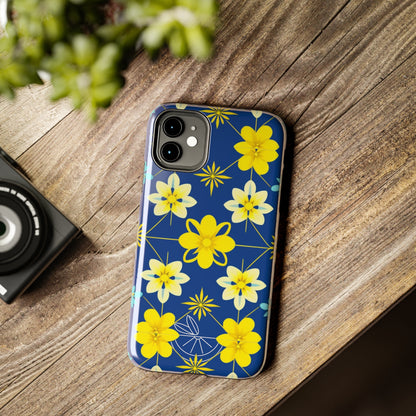 Vintage Yellow Flowers Tough Phone Cases