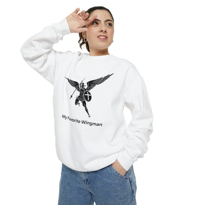 Archangel Saint Michael Unisex Garment-Dyed Sweatshirt