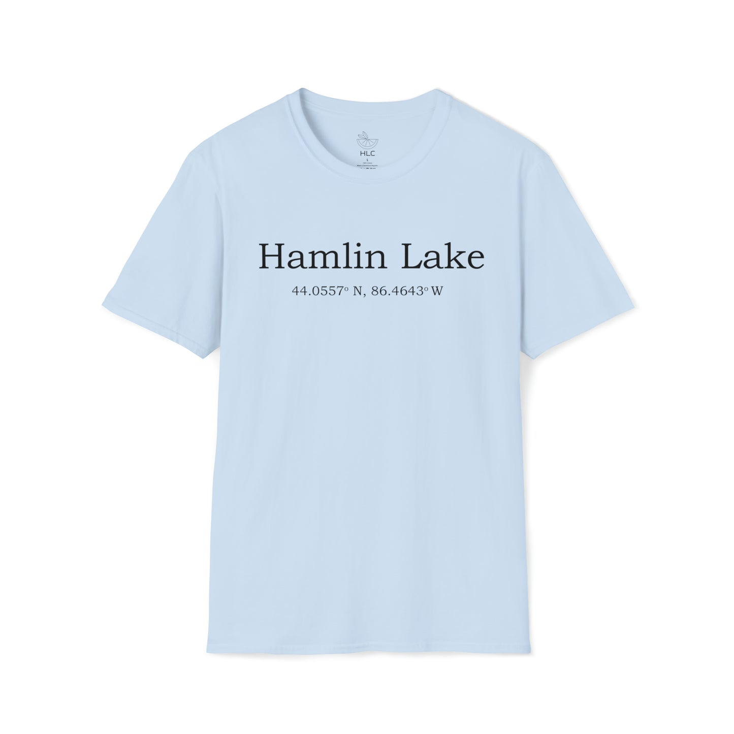 FCF Co. Hamlin Lake Coordinates Fishing Club Unisex Softstyle T-Shirt