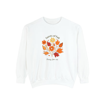 Saints of Fall Unisex Garment-Dyed Sweatshirt