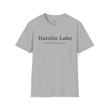 FCF Co. Hamlin Lake Coordinates Fishing Club Unisex Softstyle T-Shirt