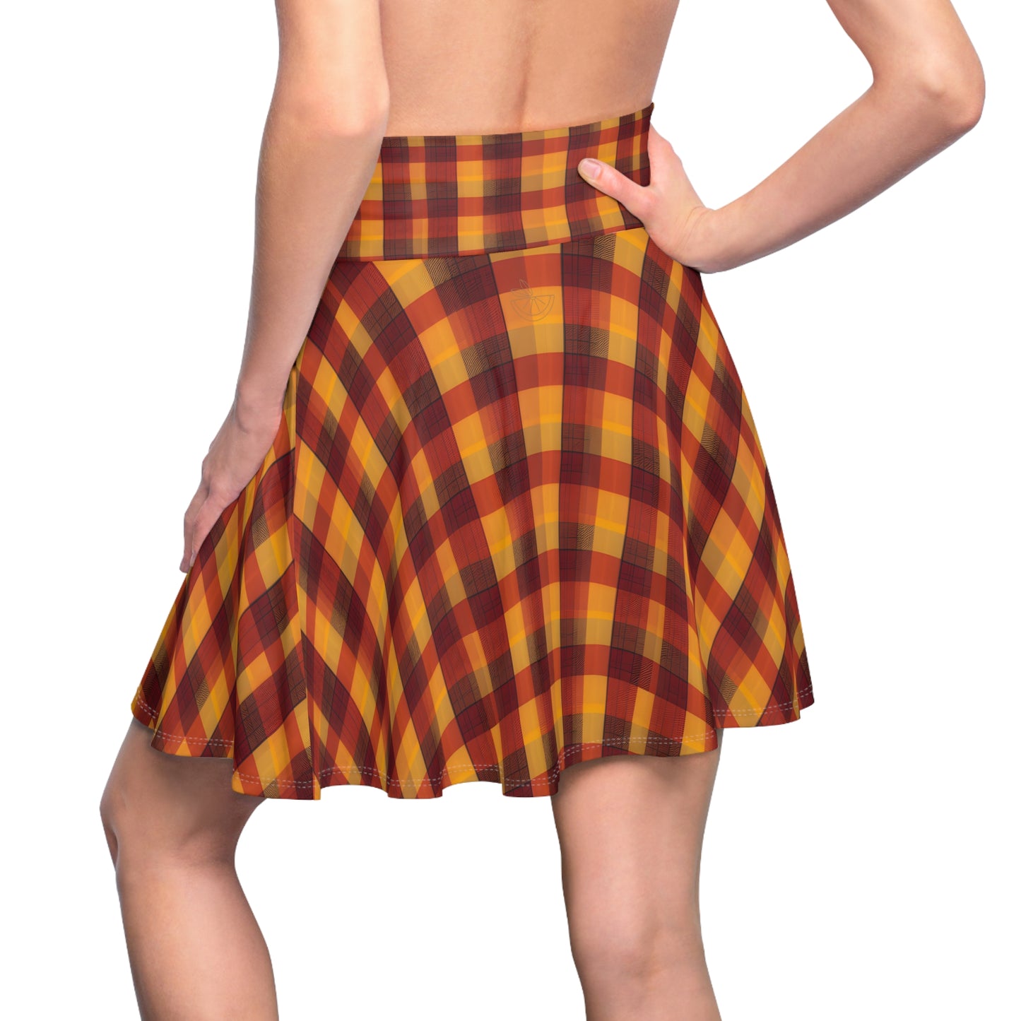 Vintage Fall Plaid Women's Skater Skirt (AOP)