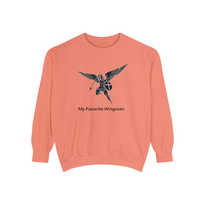 Archangel Saint Michael Unisex Garment-Dyed Sweatshirt