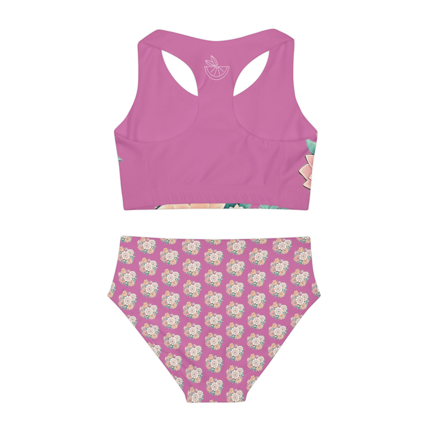 Flowers Girls Two Piece Swimsuit (AOP)