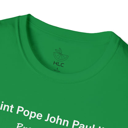 Saint Pope John Paul II Pray for Us Unisex Softstyle T-Shirt