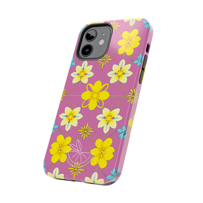 Vintage Yellow Flowers Tough Phone Cases