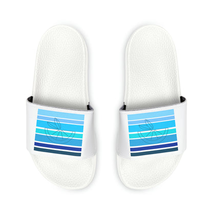 HLC Blue Stripes Youth PU Slide Sandals