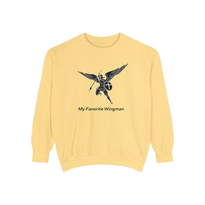 Archangel Saint Michael Unisex Garment-Dyed Sweatshirt