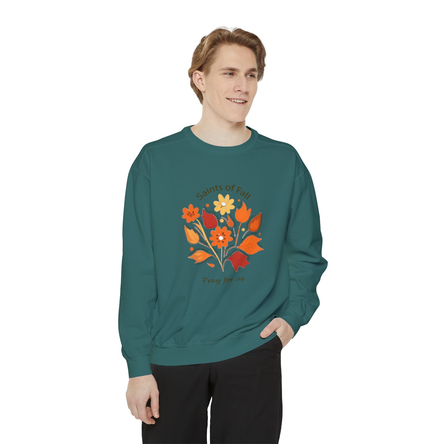 Saints of Fall Unisex Garment-Dyed Sweatshirt