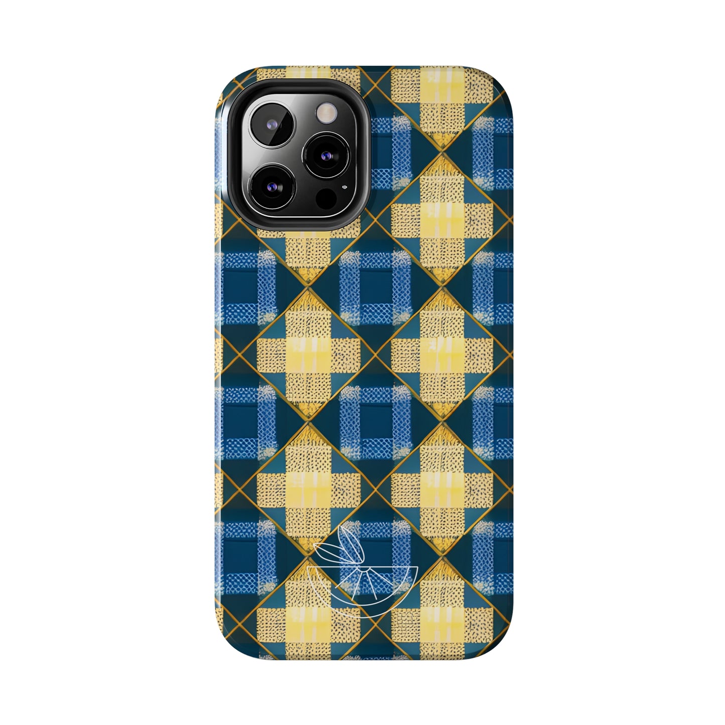 Blue and Gold Tough Phone Cases