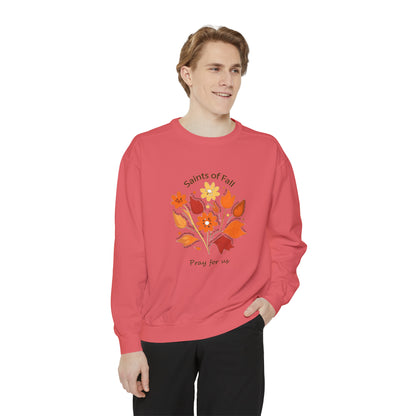 Saints of Fall Unisex Garment-Dyed Sweatshirt