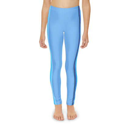 HLC Blue Stripes Youth Full-Length Leggings (AOP)