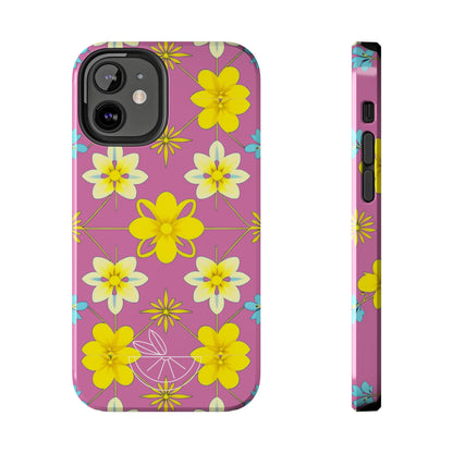 Vintage Yellow Flowers Tough Phone Cases