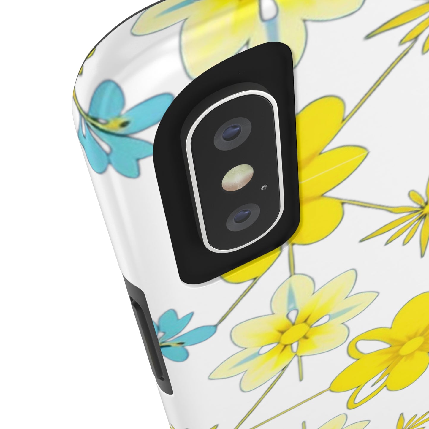 Vintage Yellow Flowers Tough Phone Cases