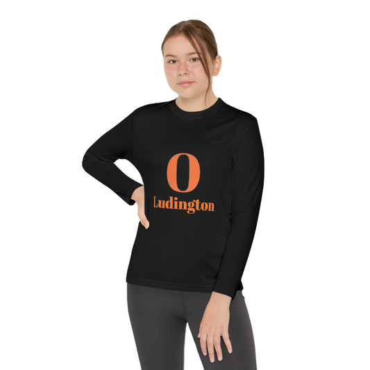 Oriole Fan with back Oriole Nation Youth Long Sleeve Competitor Tee