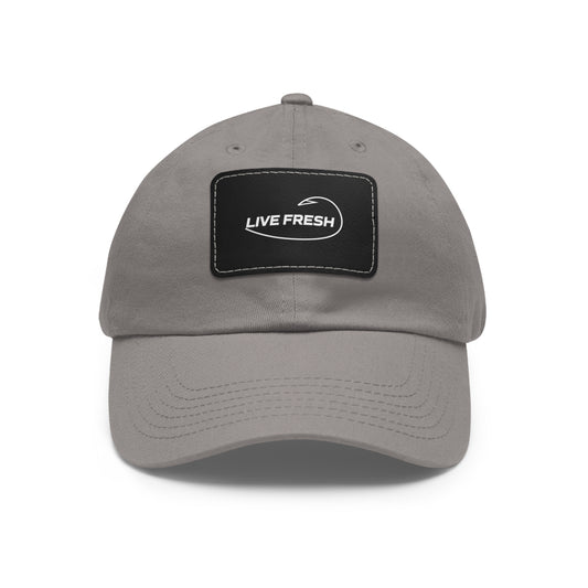 Fresh Coast Fishing Co. LIVE FRESH Hat with Leather Patch (Rectangle)