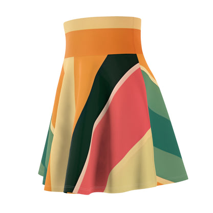 Vintage Stripes Women's Skater Skirt (AOP)
