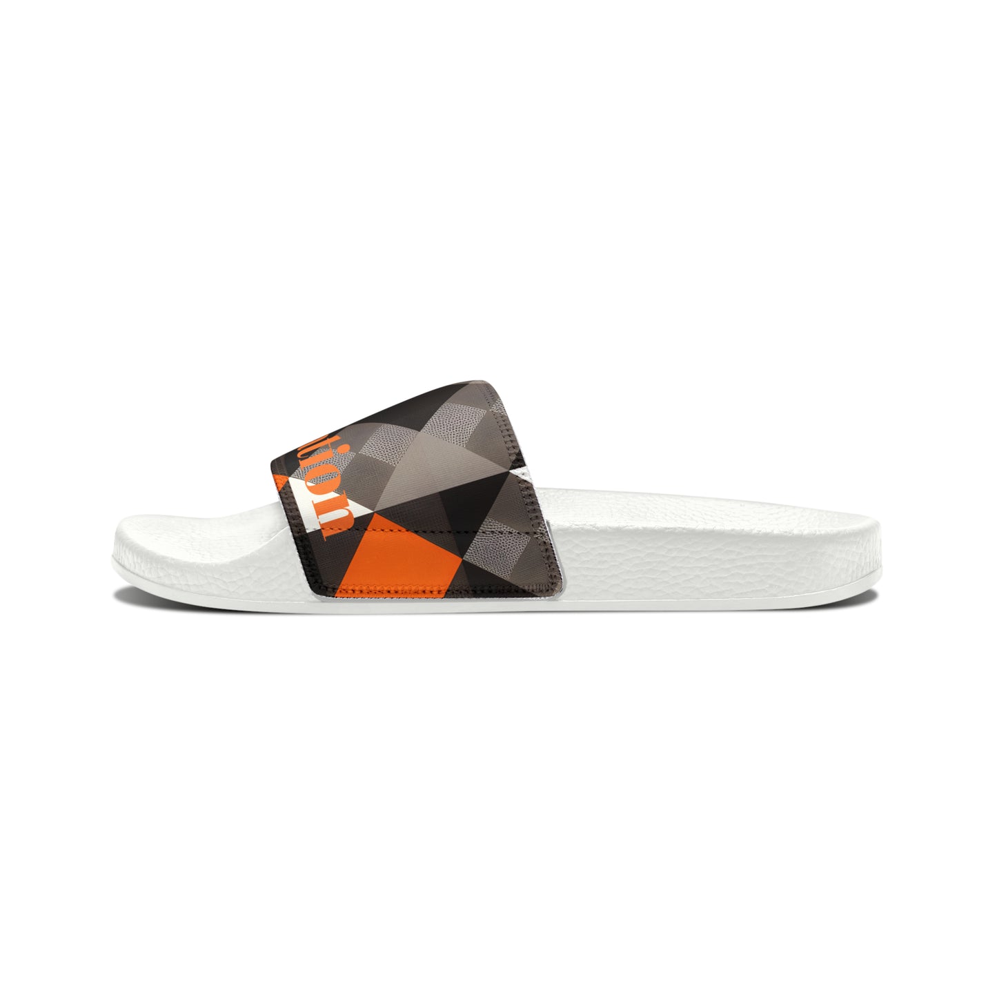 Orioles Fan Geo Print Youth PU Slide Sandals