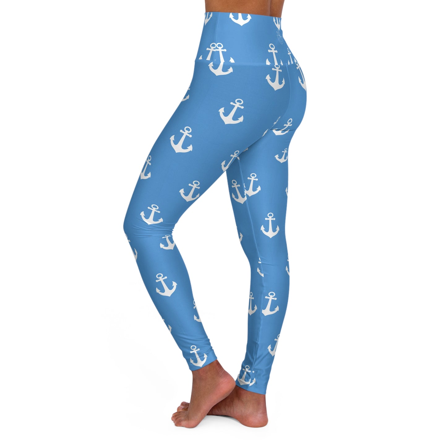 Anchors  Waisted Yoga Leggings (AOP)