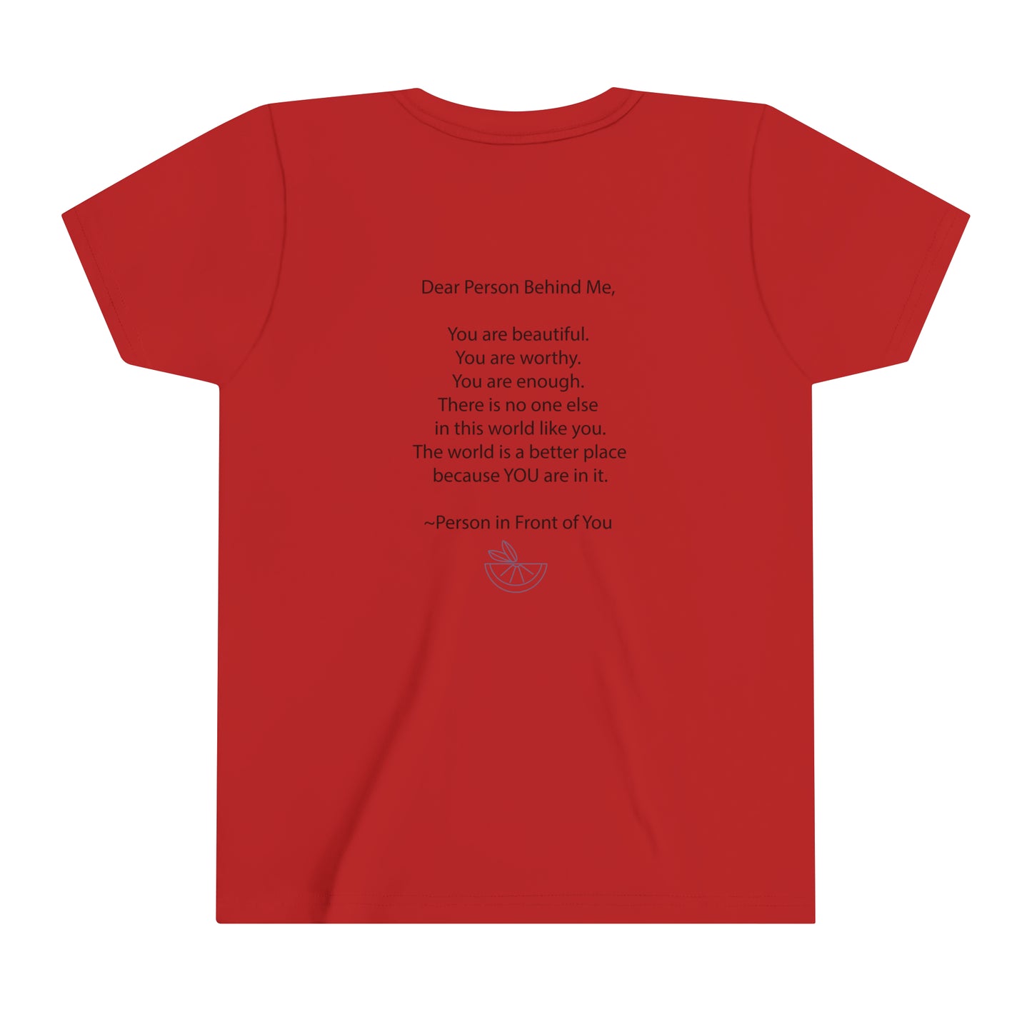 Dear Person Behind Me Youth Short Sleeve Tee