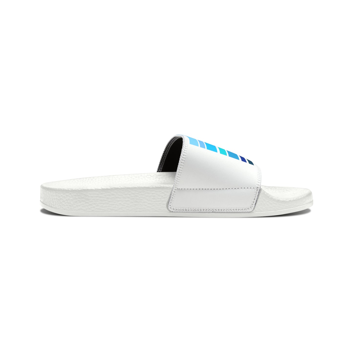 HLC Blue Stripes Youth PU Slide Sandals