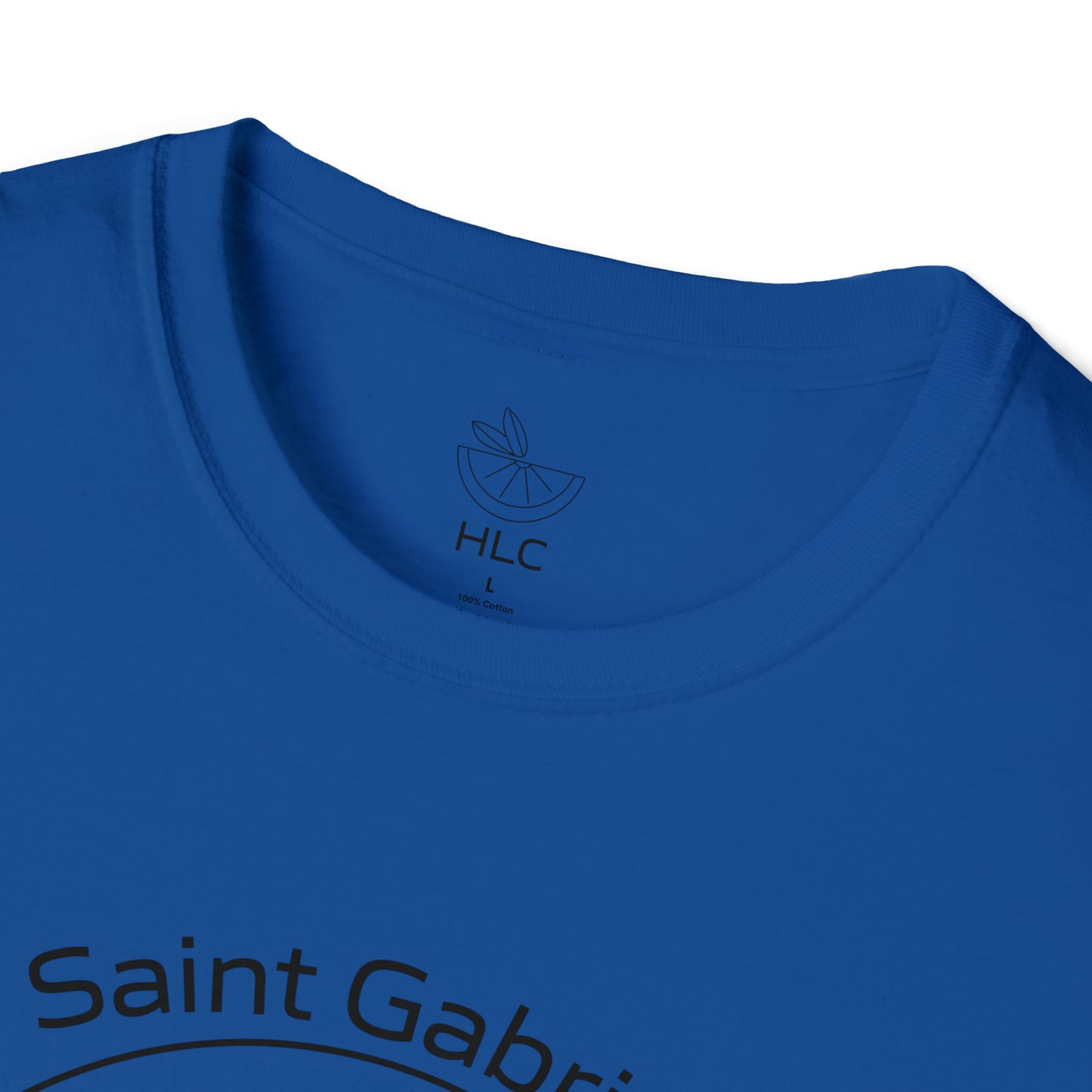 Saint Gabriel Art w/ prayer Unisex Softstyle T-Shirt