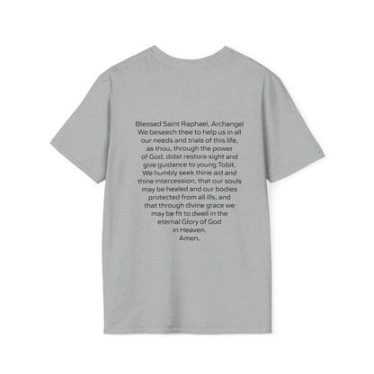 Archangel Saint Raphael  w/ prayer Unisex Softstyle T-Shirt