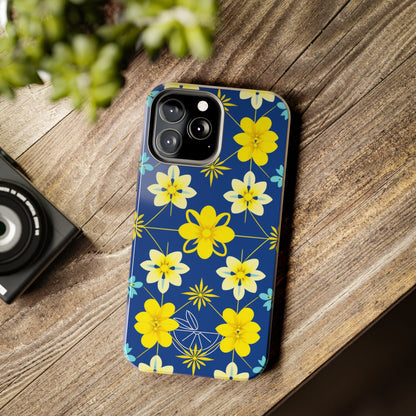 Vintage Yellow Flowers Tough Phone Cases