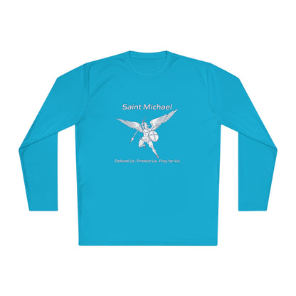 Archangel Saint Michael w/ prayer Unisex Lightweight Long Sleeve Tee