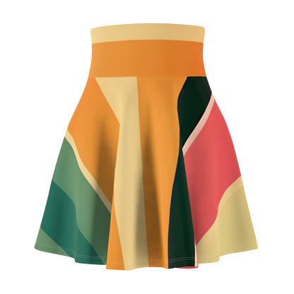 Vintage Stripes Women's Skater Skirt (AOP)
